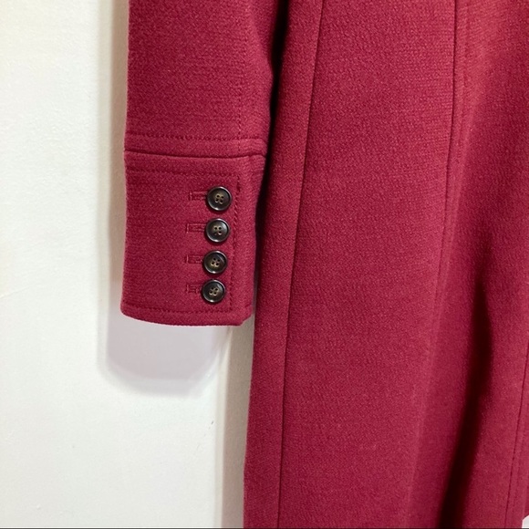 J. Crew Burgundy Red Lady Day Pea Coat Jacket 10 - Picture 7 of 13